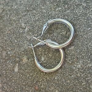 2 for $14! Silver Hoop Earrings NWOT